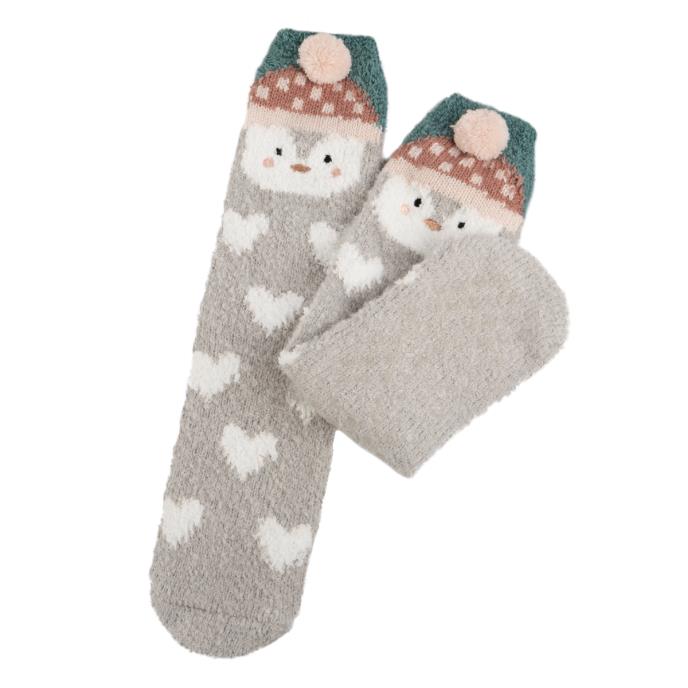 totes toasties® Ladies Novelty Super Soft Slipper Socks Penguin Extra Image 2